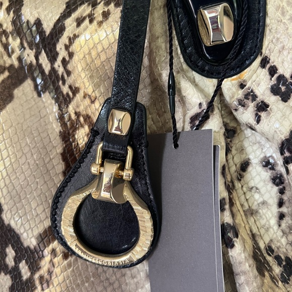 Francesco Biasa Dauphine Bag in Snakeskin Embossed Leather NWT - Picture 5 of 12
